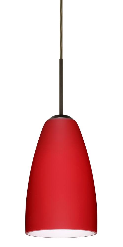 Besa Riva 9 Pendant Bronze Ruby Matte 1x75W Medium Base, 15Ft. Cord