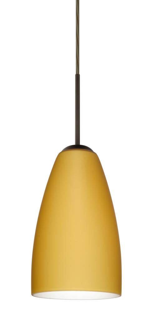 Besa Riva 9 Pendant Bronze Vanilla Matte 1x75W Medium Base, 15Ft. Cord