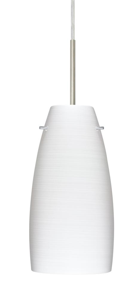 Besa Tao 10 LED Pendant Chalk Satin Nickel 1x9W LED, 15Ft. Cord