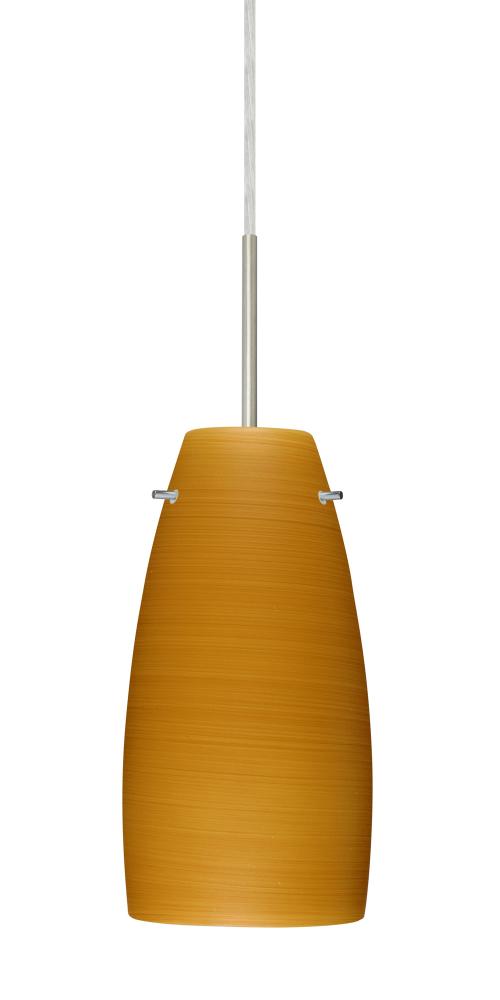 Besa Tao 10 LED Pendant Oak Satin Nickel 1x9W LED, 15Ft. Cord