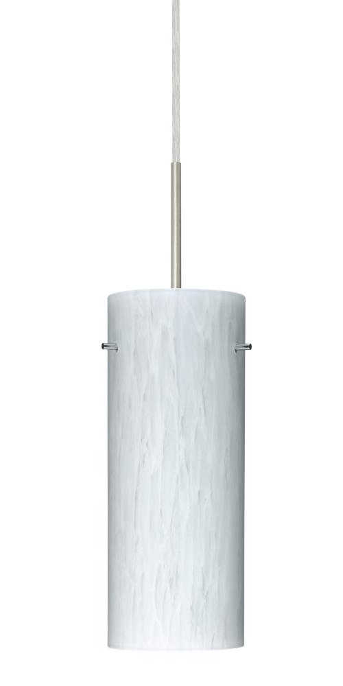 Besa Stilo 10 Pendant Satin Nickel Carrera 1x100W Medium Base, 15Ft. Cord