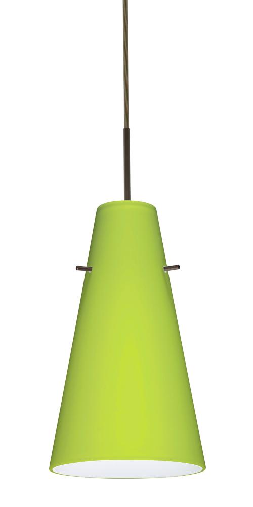 Besa Cierro Pendant Bronze Chartreuse 1x9W LED, 15Ft. Cord