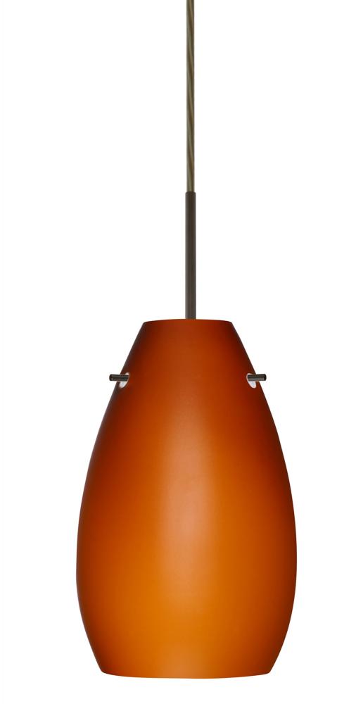 Besa Pera 9 Pendant Bronze Amber Matte 1x100W Medium Base, 15Ft. Cord