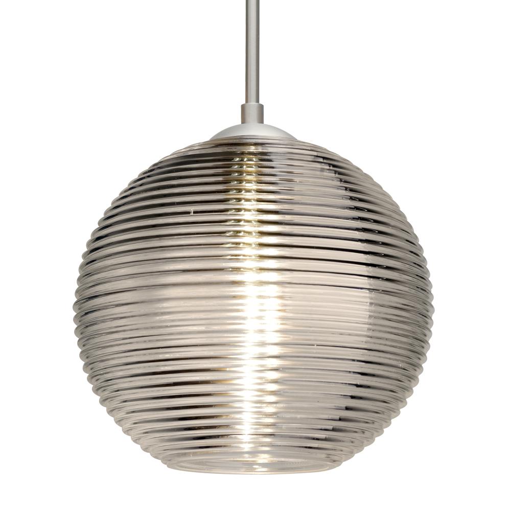 Besa Kristall 8 Pendant Satin Nickel Smoke 1x75W Medium Base, 15Ft. Cord