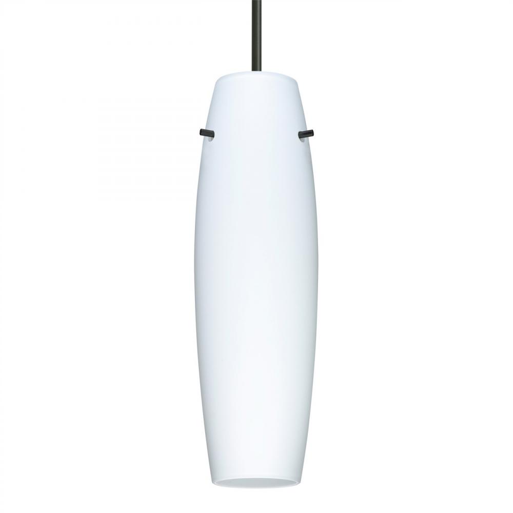 Besa Pendant Suzi 14, Black, Opal Matte 1x100W Medium Base
