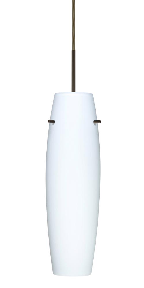 Besa Suzi 14 Pendant Opal Matte, Bronze, 1x9W LED, 15Ft. Cord