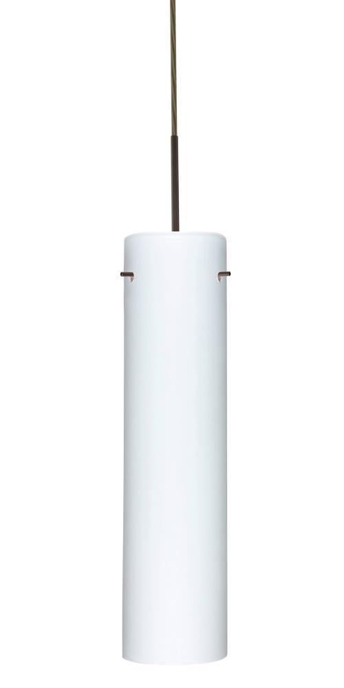 Besa Stilo 16 LED Pendant 1Jt Opal Matte Bronze 1x9W LED, 15Ft. Cord