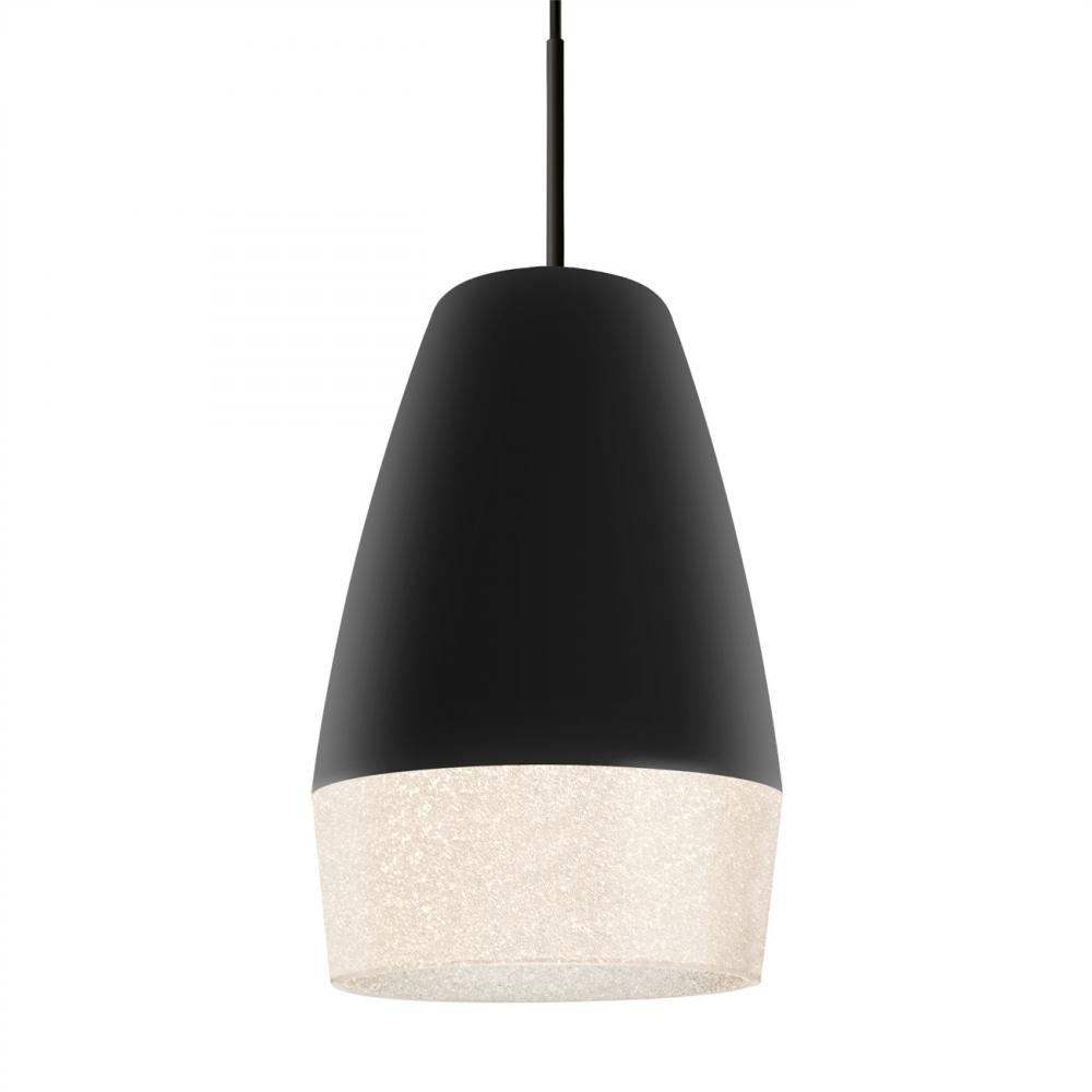 Besa, Abu 12 Cord Pendant, Black/Glitter, Black Finish, 1x60W Medium Base