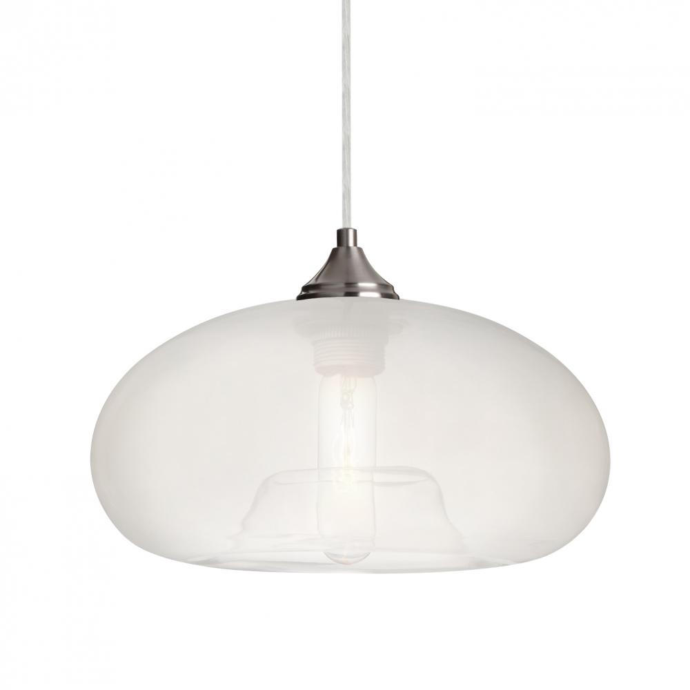 Besa Pendant Bana Satin Nickel Frost 1x60W Medium Base, 15Ft. Cord