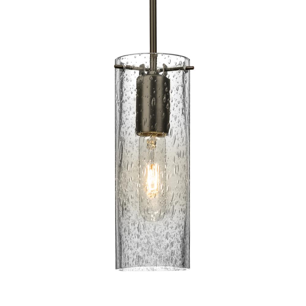 Besa, Juni 10 Cord Pendant, Clear Bubble, Bronze, 1x60W Medium Base, 15Ft. Cord