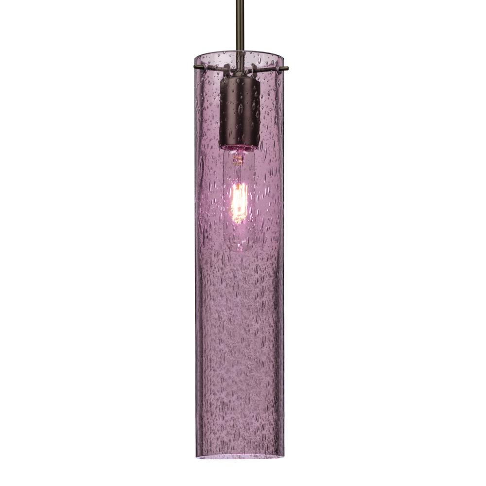 Besa, Juni 16 Cord Pendant, Plum Bubble, Bronze, 1x60W Medium Base, 15Ft. Cord