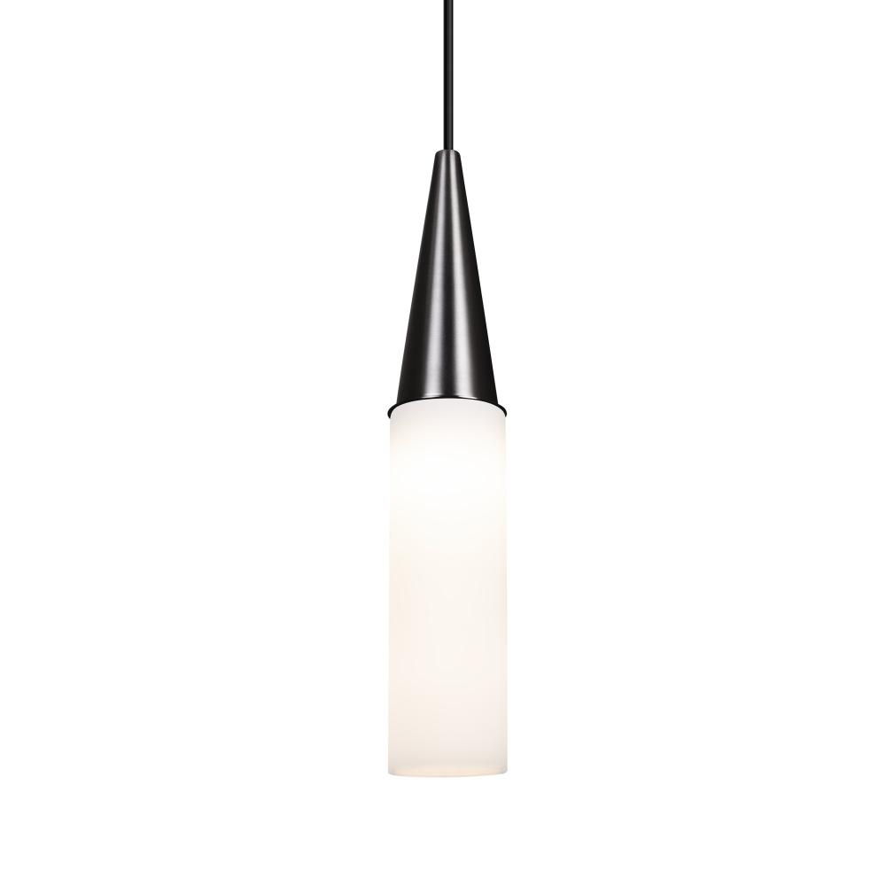 Besa Metro 14 Pendant, Opal Matte, Black Finish, 1x60W Medium base