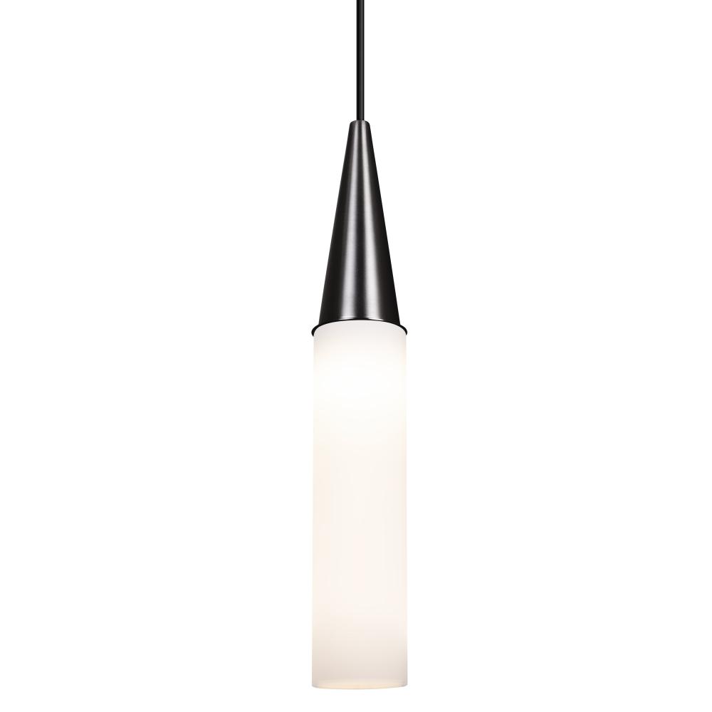 Besa Metro 16 Pendant, Opal Matte, Black Finish, 1x60W Medium base