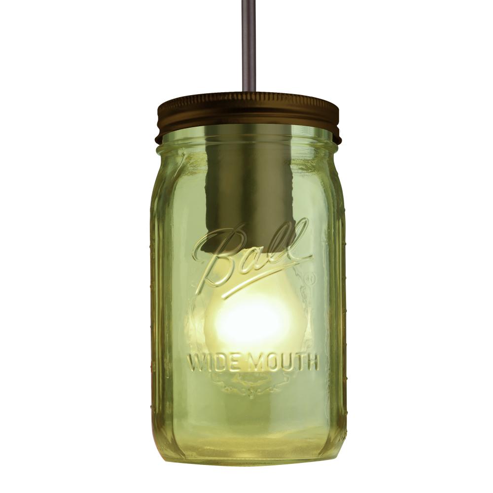 Besa Pendant Milo 4 Bronze Green 1x40W Medium Base A15, 15Ft. Cord