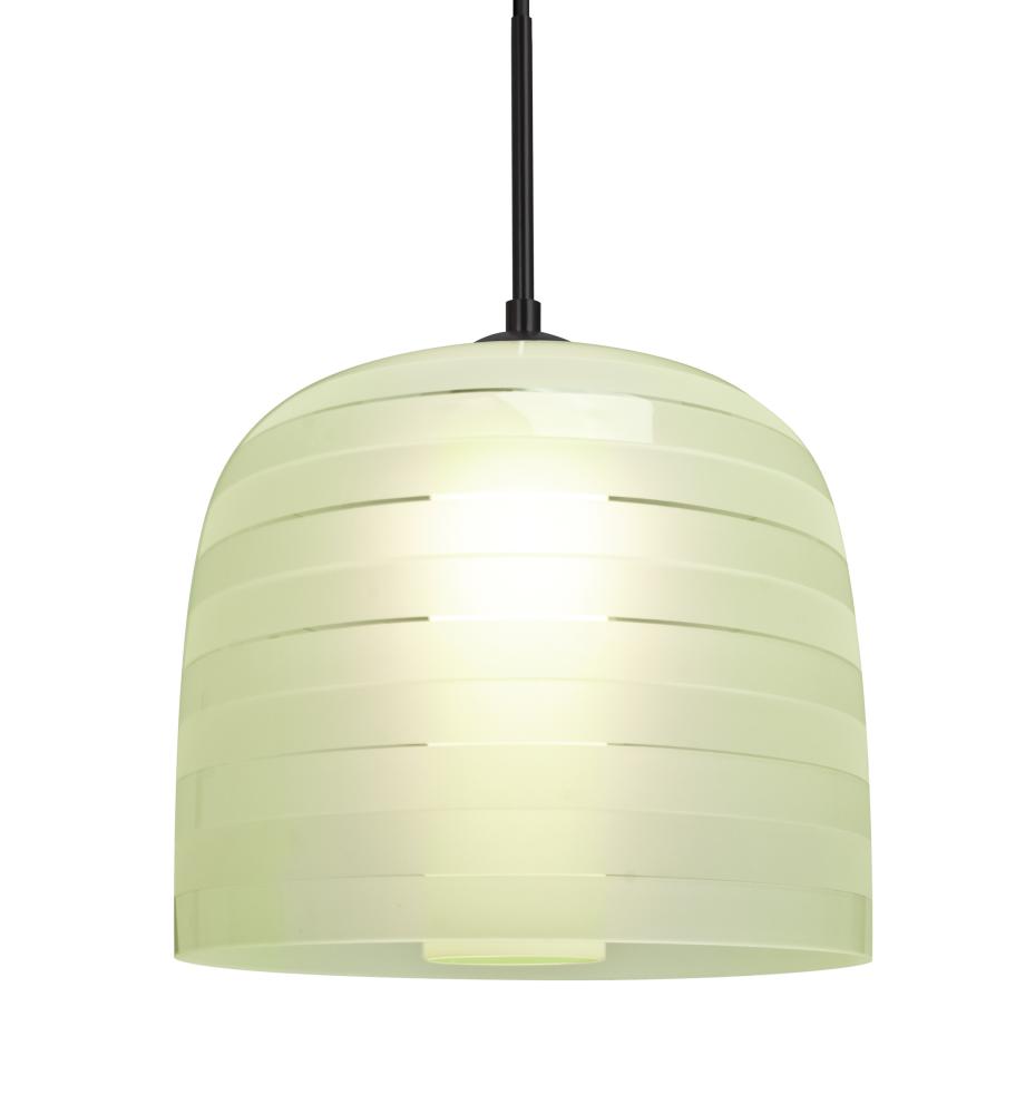 Besa, Mitzi 10 Cord Pendant, Chartreuse, Black Finish, 1x9W LED