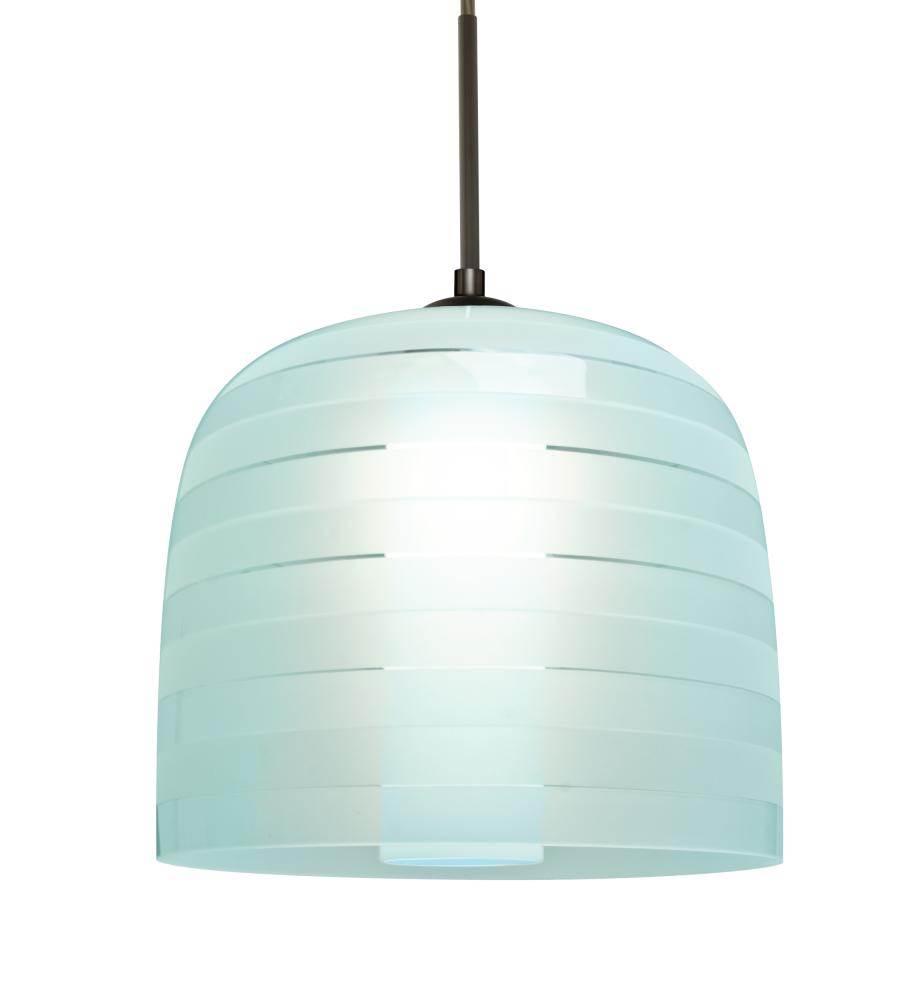 Besa, Mitzi 10 Cord Pendant, Cyan, Bronze Finish, 1x40W Medium Base