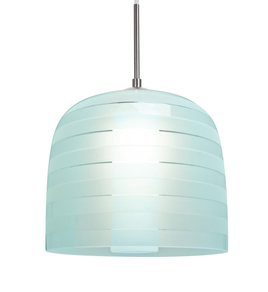 Besa, Mitzi 10 Cord Pendant, Cyan, Satin Nickel Finish, 1x9W LED