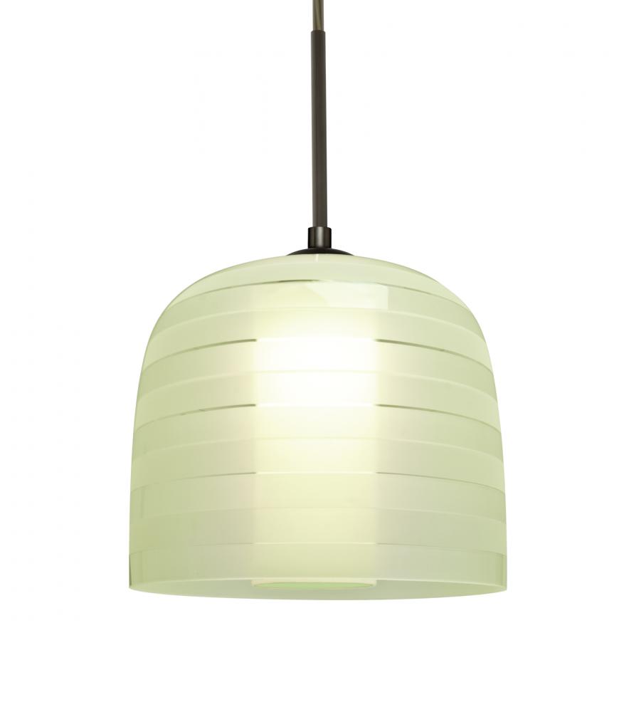 Besa, Mitzi 7 Cord Pendant, Chartreuse, Bronze Finish, 1x9W LED