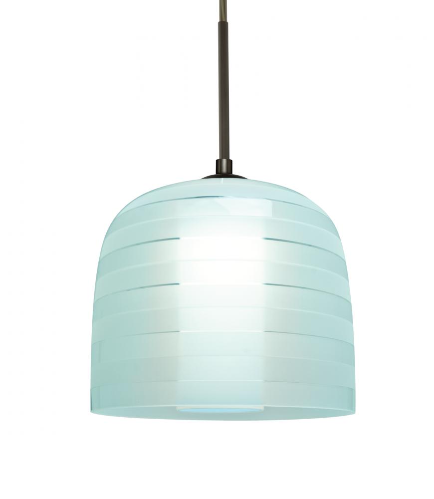 Besa, Mitzi 7 Cord Pendant, Cyan, Bronze Finish, 1x40W Medium Base