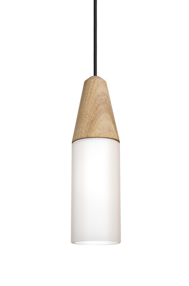 Besa, Nini Cord Pendant, Natural/Opal, Black Finish, 1x40W Medium Base