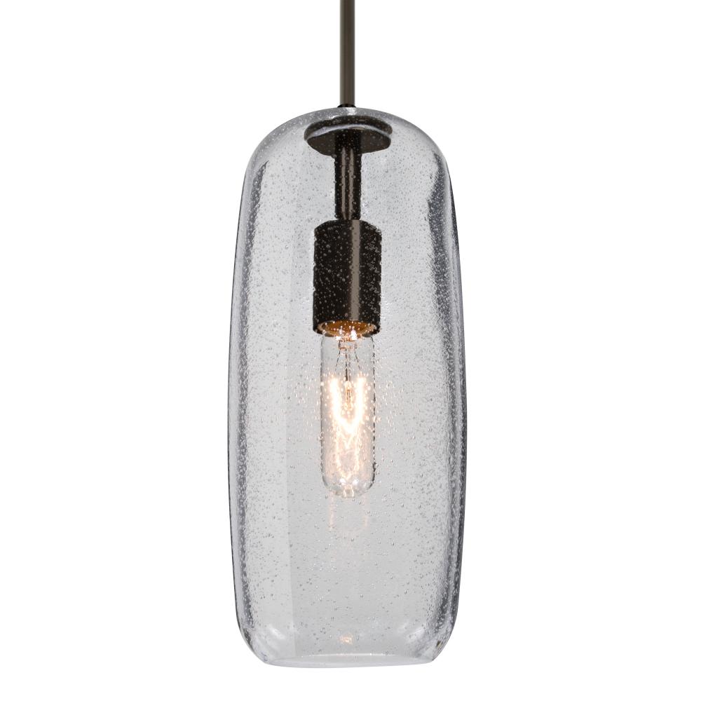 Besa, Pinot 13 Cord Pendant, Clear Bubble, Bronze FInish 1x40W LED Filament