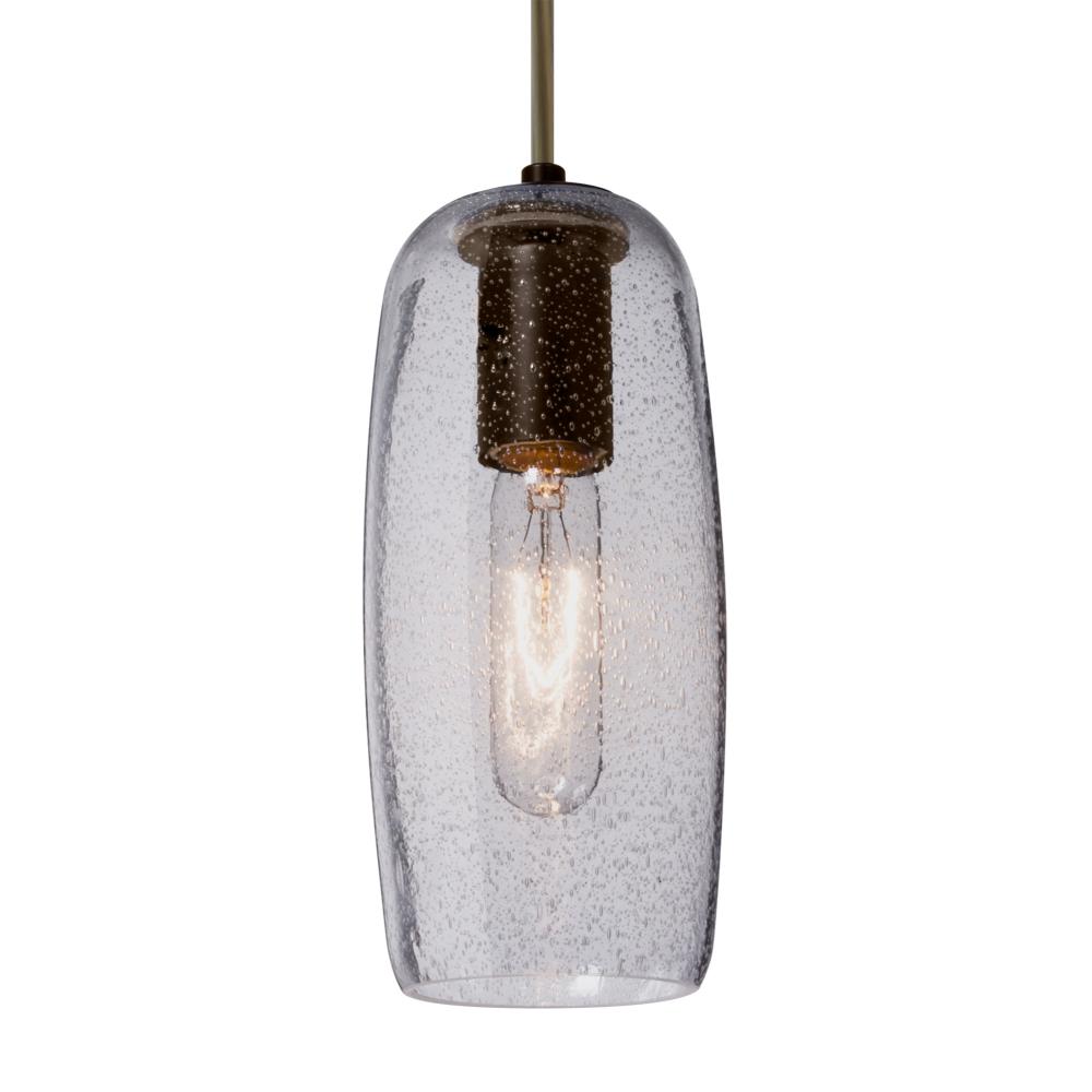 Besa, Pinot 9 Cord Pendant, Clear Bubble, Bronze FInish 1x60W Incandescent