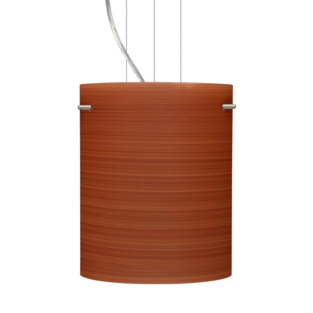 Besa Pendant Tamburo 8 Satin Nickel Cherry 1x100W Medium Base, 15Ft. Option
