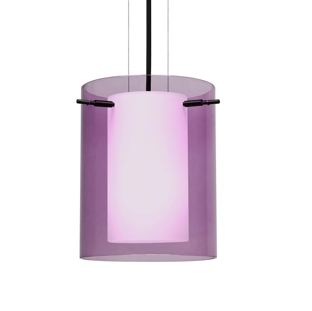 Besa Pendant Pahu 8 Black Transparent Amethyst 1x100W Medium Base