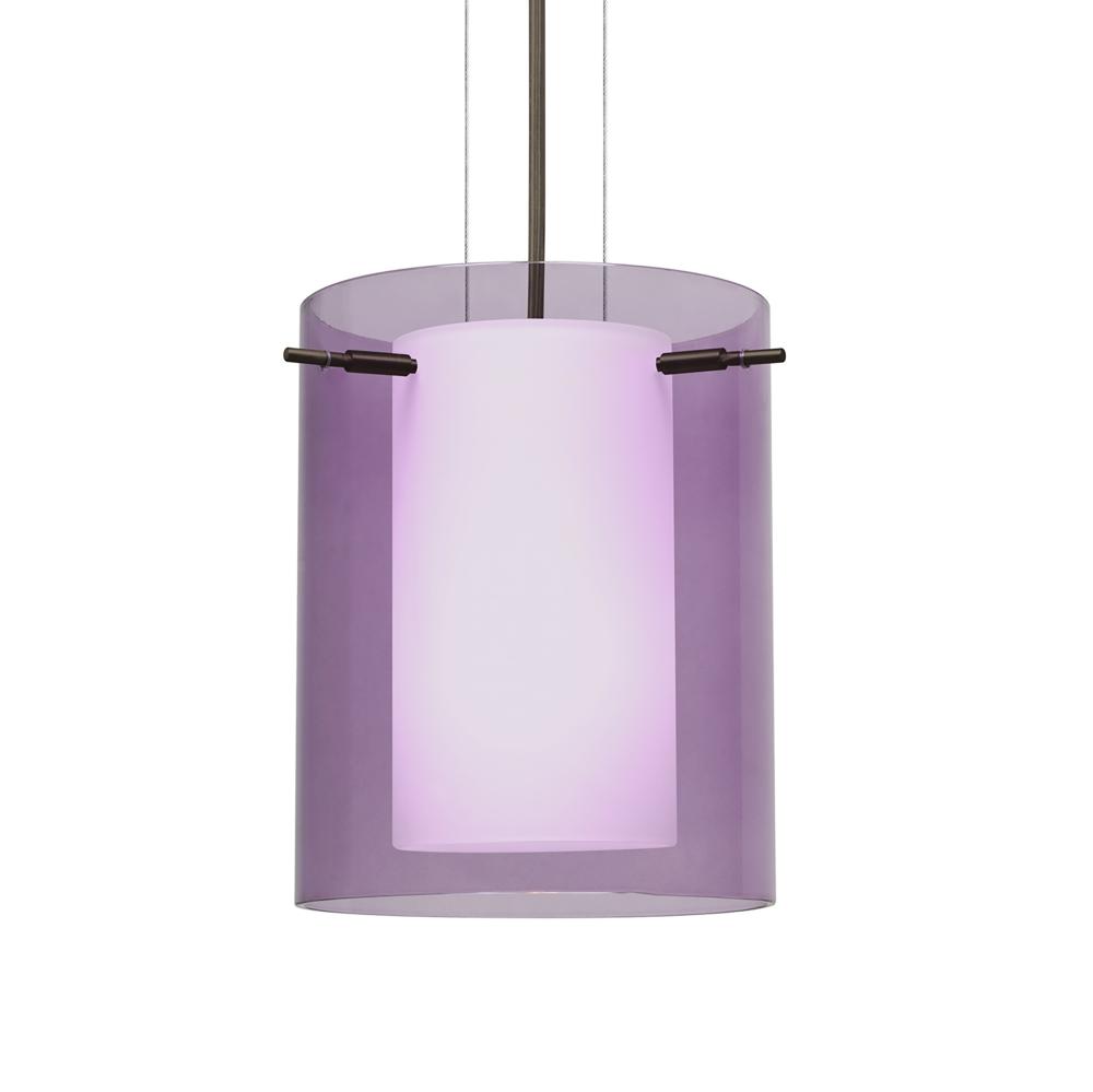 Besa Pahu 8 LED Pendant 1Kg Transparent Amethyst Bronze 1x11W LED, 15Ft. Option