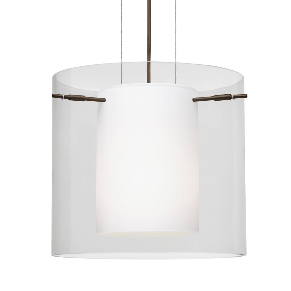 Besa Pendant Pahu 12 Bronze Clear 1x100W Medium Base, 15Ft. Option