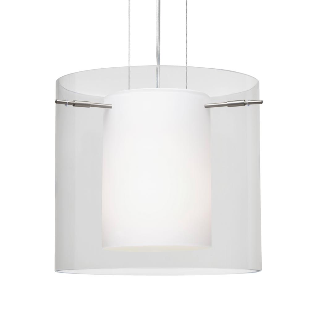 Besa Pahu 12 LED Pendant Clear Satin Nickel 1x11W LED, 15Ft. Option