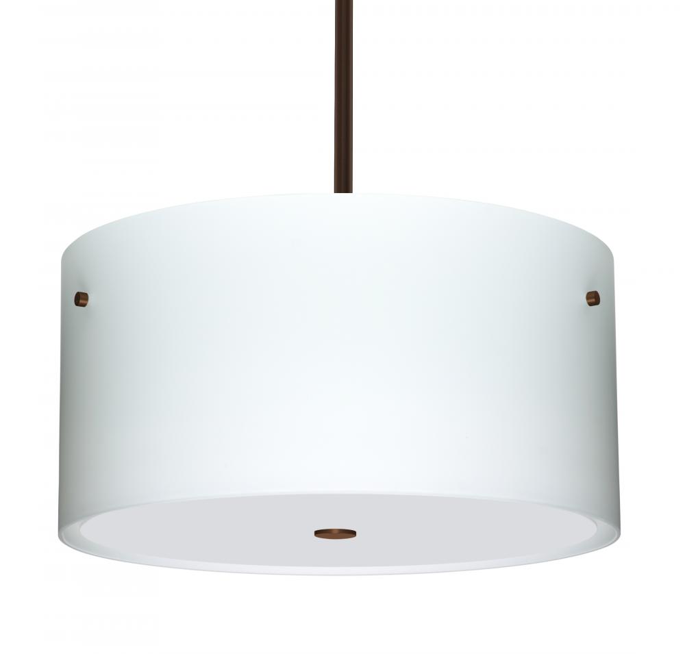 Besa Stem Pendant Tamburo 16 Bronze Opal Matte 3x100W Medium Base