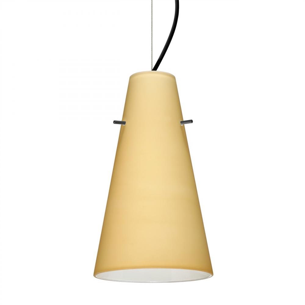 Besa Cierro Cable Pendant Vanilla Matte Black 1x100W Medium Base