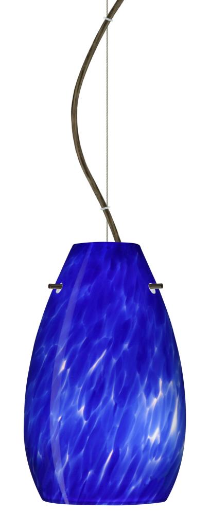 Besa Pera 9 Cable Pendant Blue Cloud Bronze 1x100W Medium Base, 15Ft. Cord