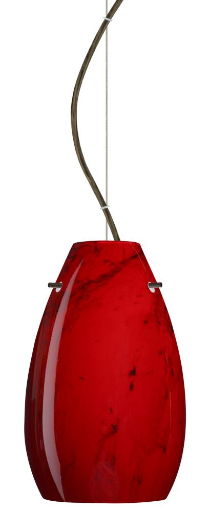 Besa Pera 9 LED Pendant Magma Bronze 1x9W LED, 15Ft. Cord