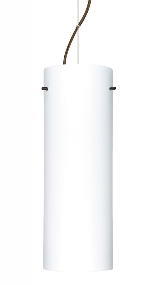 Besa Stilo 18 LED Pendant Opal Matte Bronze 1x11W LED, 15Ft. Cord