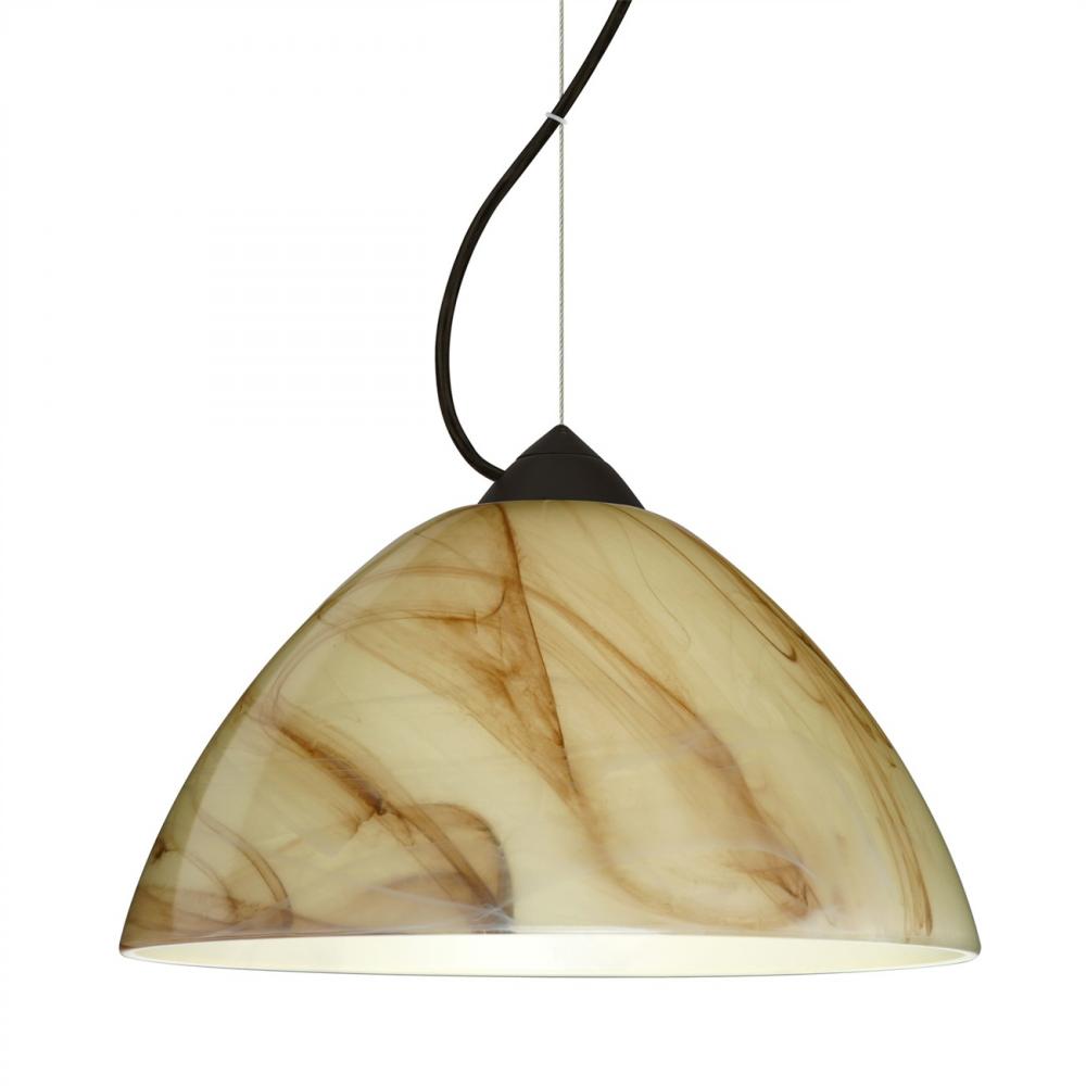 Besa Tessa Cable Pendant Mocha Black 1x75W Medium Base