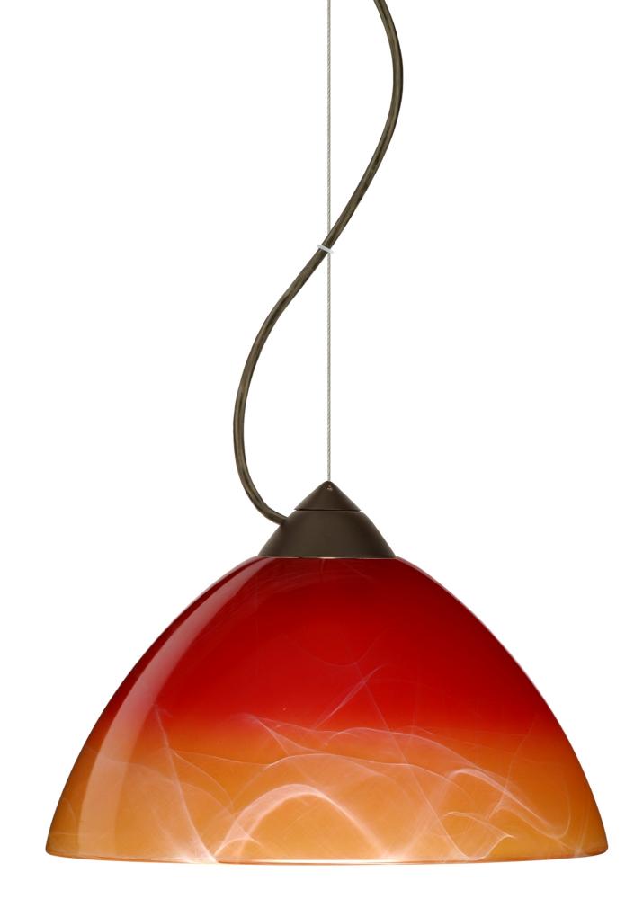 Besa Tessa Pendant Solare Bronze 1x75W Medium Base, 15Ft. Cord