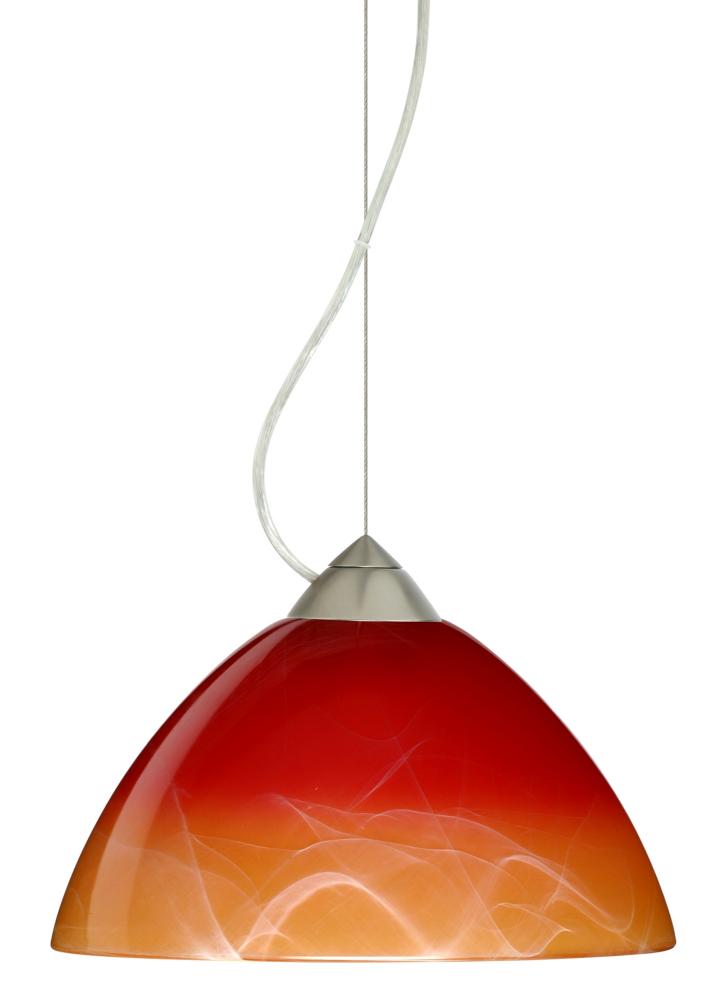 Besa Tessa Pendant Solare Satin Nickel 1x75W Medium Base, 15Ft. Cord