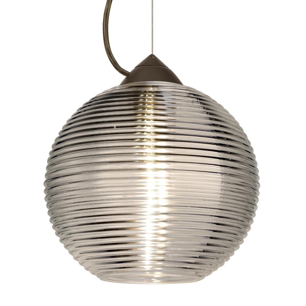 Besa Kristall 8 Pendant Bronze Smoke 1x9W LED, 15Ft. Cord
