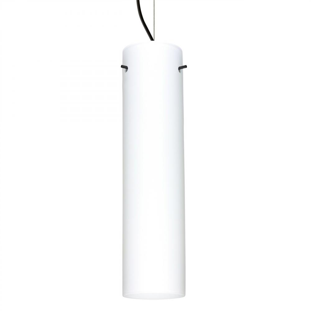 Besa Stilo 16 Pendant Opal Matte Black 1x100W Medium Base