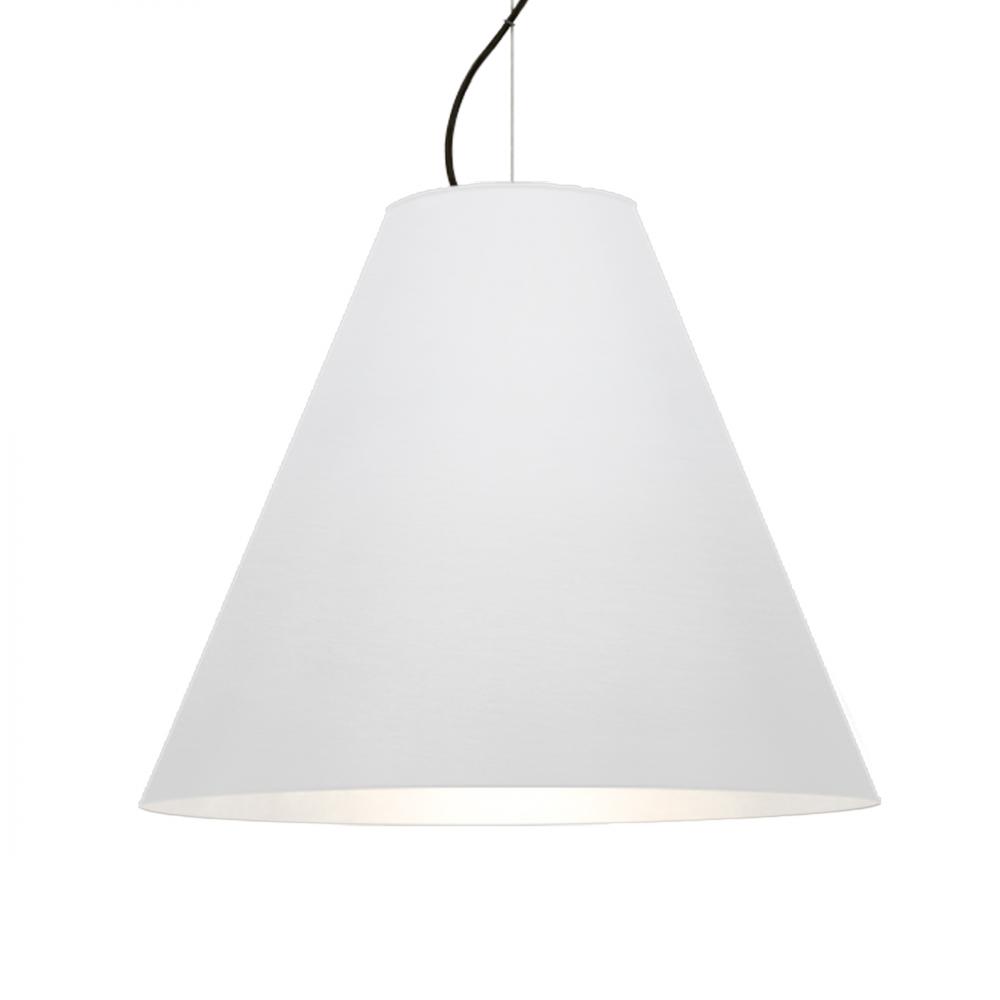 Besa Dylan Cable Pendant, White, Black Finish, 1x30W LED