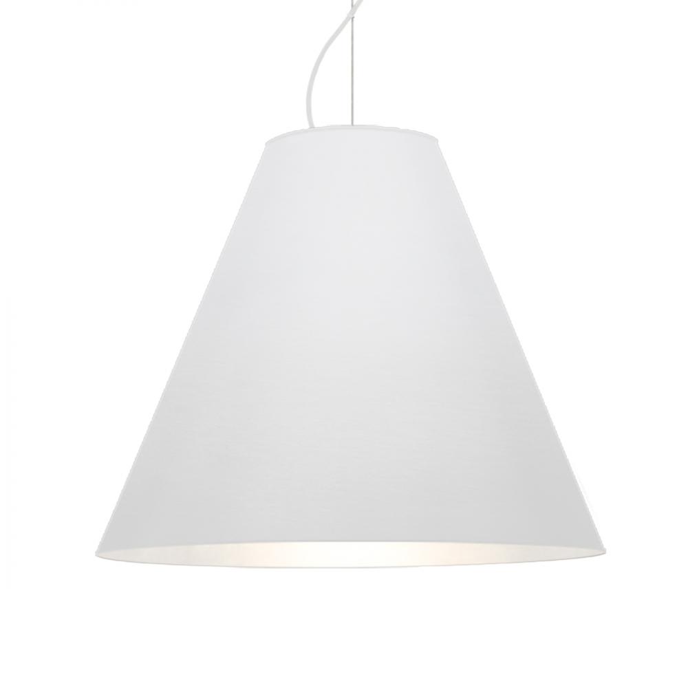 Besa Dylan Cable Pendant, White, White Finish, 1x30W LED