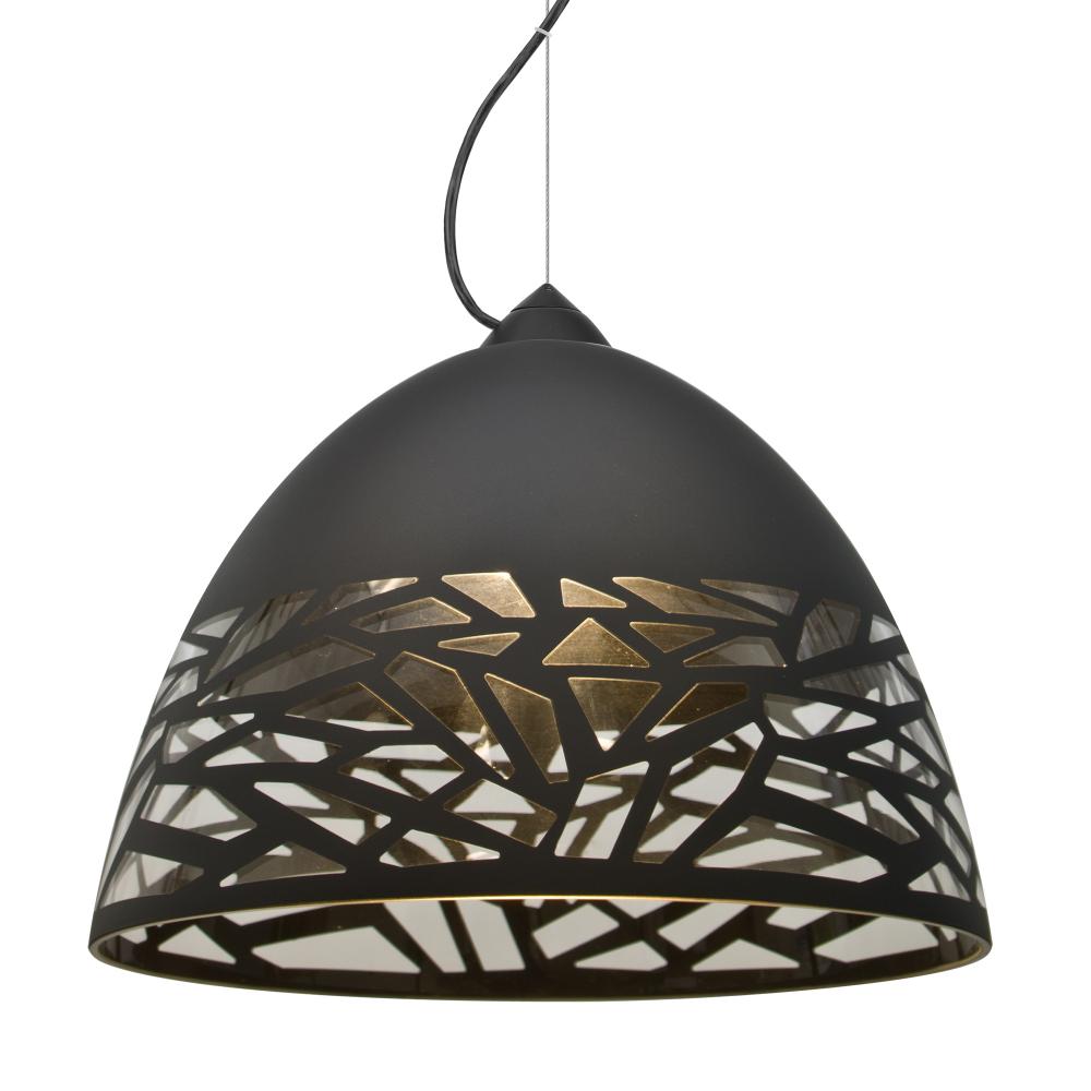 Besa Kiev Pendant, Black, Black Finish, 1x60W Medium Base