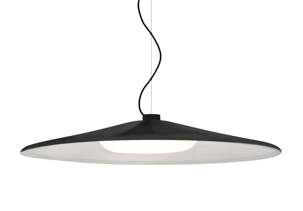 Besa Swan Cable Pendant, Black/Opal, Black Finish, 1x23W LED