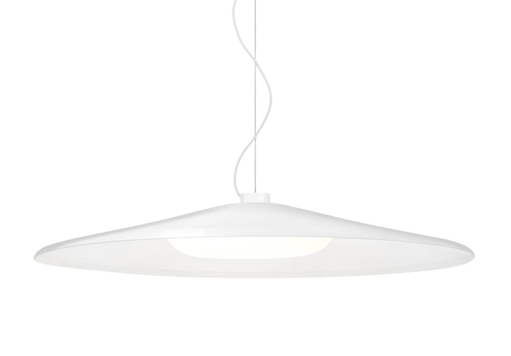 Besa Swan Cable Pendant, White/Opal, White Finish, 1x23W LED