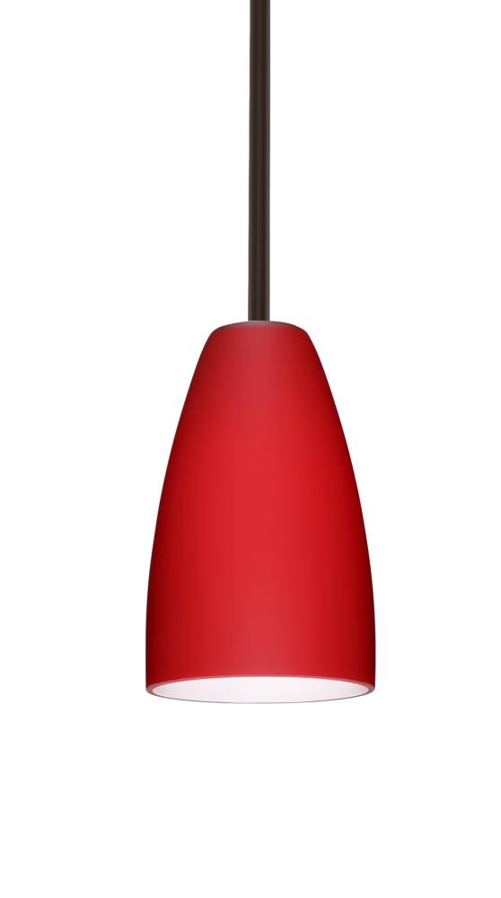 Besa Riva 9 LED Pendant 1Tt Ruby Matte Bronze 1x9W LED, 15Ft. Cord