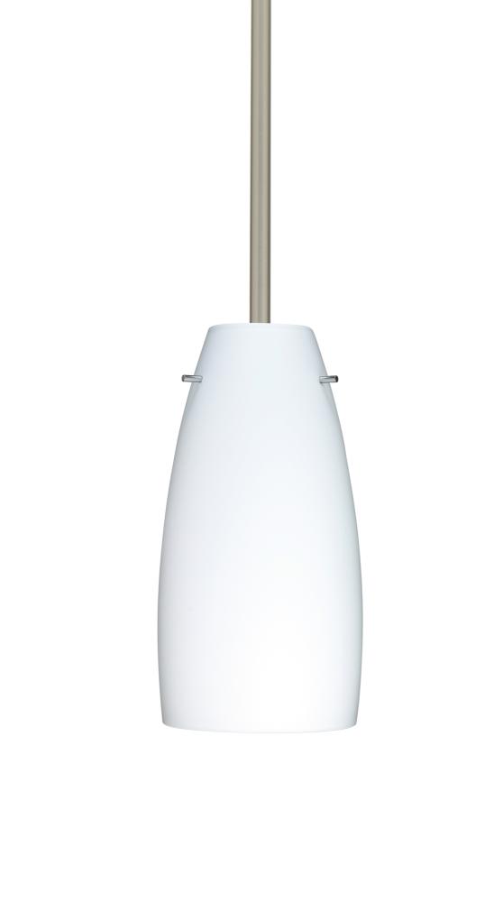 Besa Tao 10 Stem Pendant Satin Nickel Opal Matte 1x100W Medium Base, 15Ft. Cord