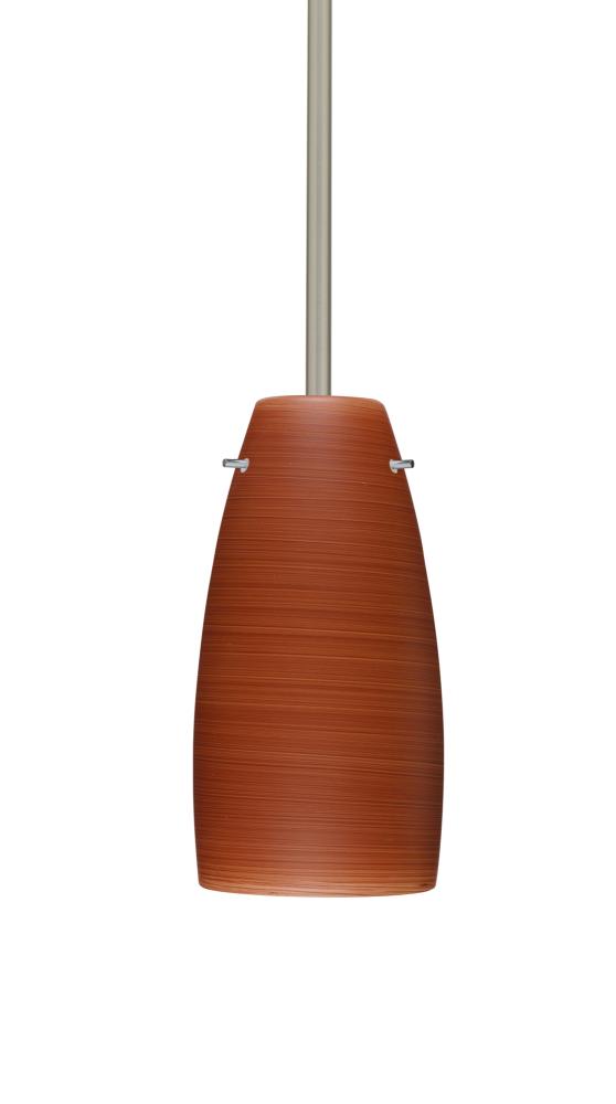 Besa Tao 10 Stem Pendant Satin Nickel Cherry 1x100W Medium Base, 15Ft. Cord