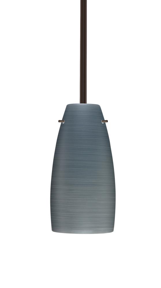 Besa Tao 10 LED Stem Pendant Titan Bronze 1x9W LED, 15Ft. Cord